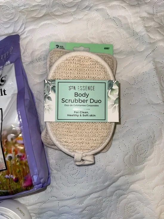 Spa Self Care Bundle 💜 Dr Teal’s, Dove, Body Balm & Scrubber Set | Gift Ready - Picture 4 of 5
